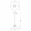 Lampa wisząca FELIX 1xE27 Granatowy/złoty