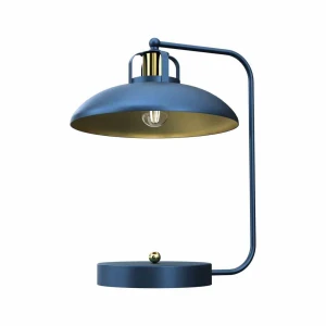 Lampa biurkowa FELIX 1xE27 granatowo/złota