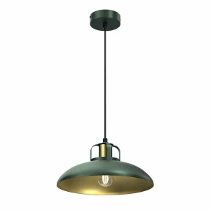 Lampa wisząca FELIX 1xE27 zielono/złoty