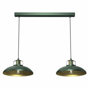 Lampa wisząca FELIX 2xE27 zielono/złoty