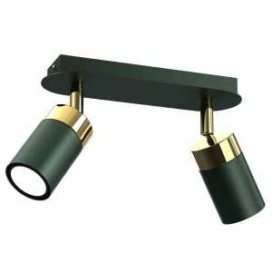 Plafon JOKER zielono/złoty 2xGU10 szer.36cm