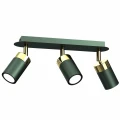 Plafon JOKER zielono/złoty 3xGU10 szer.45cm