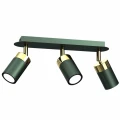 Plafon JOKER zielono/złoty 3xGU10 szer.45cm