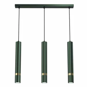 Lampa wisząca JOKER 3xGU10 zielono/złoty
