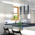 Lampa wisząca JOKER 3xGU10 Granatowy/złoty