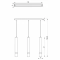 Lampa wisząca JOKER 3xGU10 Granatowy/złoty