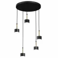 Lampa wisząca ARENA 5xGX53 czarno/złoty