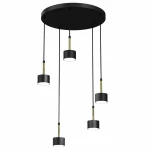 Lampa wisząca ARENA 5xGX53 czarno/złoty