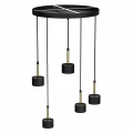 Lampa wisząca ARENA 5xGX53 czarno/złoty