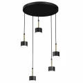 Lampa wisząca ARENA 5xGX53 czarno/złoty