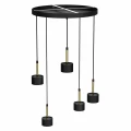 Lampa wisząca ARENA 5xGX53 czarno/złoty