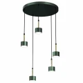 Lampa wisząca ARENA 5xGX53 zielono/złoty