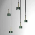 Lampa wisząca ARENA 5xGX53 zielono/złoty