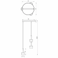 Lampa wisząca ARENA 3xGX53 biały/srebrny
