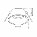 Lampa podtynkowa Podtynkowe okrągłe Ruchome 1xGU10 IP20 czarny