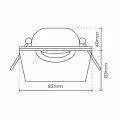 Lampa podtynkowa Podtynkowe kwadratowe Ruchome 1xGU10 IP20 biały