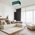 Plafon VERDE kwadrat zielony 40cm 2xE27