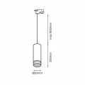 System szynowy 1fazowy Pipe Ring Track Pendant Light 1xGU10 biały