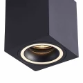 Reflektor/tuba natynkowa Bima Ring kadratowy 1xGU10 czarny