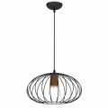 Lampa wisząca MERIDIANO 1xE27 czarny/brązowy