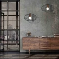 Lampa wisząca MERIDIANO 1xE27 czarny/brązowy