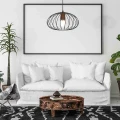 Lampa wisząca MERIDIANO 1xE27 czarny/brązowy
