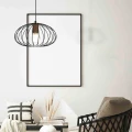 Lampa wisząca MERIDIANO 1xE27 czarny/brązowy