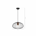 Lampa wisząca MERIDIANO 1xE27 czarny/brązowy
