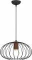Lampa wisząca MERIDIANO 1xE27 czarny/brązowy