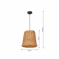 Lampa wisząca VIMINI 1xE27 naturalne drewno