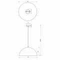 Lampa wisząca BETA 1xE27 45cm biało/złoty