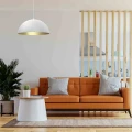 Lampa wisząca BETA 1xE27 45cm biało/złoty