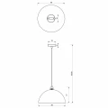 Lampa wisząca BETA 1xE27 35cm czarno/złoty