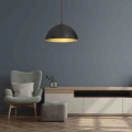 Lampa wisząca BETA 1xE27 35cm czarno/złoty