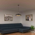 Lampa wisząca LINCOLN 1xE27 45cm czarno/złoty