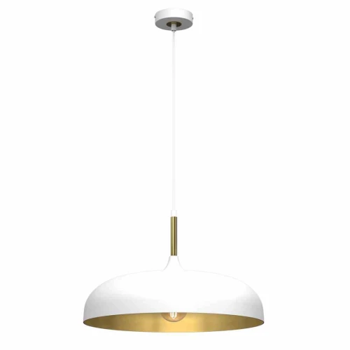 Lampa wisząca LINCOLN 1xE27 45cm biało/złoty