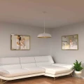 Lampa wisząca LINCOLN 1xE27 45cm biało/złoty