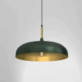 Lampa wisząca LINCOLN 1xE27 45cm zielono/złoty