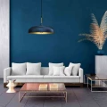 Lampa wisząca LINCOLN 1xE27 45cm Niebieski/złoty