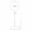 Lampa wisząca LINCOLN 1xE27 45cm Niebieski/złoty