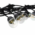 Girlanda 10 METRÓW z zarówką filamentową 10x1,5W czarny