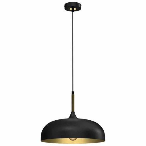 Lampa wisząca LINCOLN 1xE27 35cm czarno/złoty