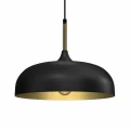 Lampa wisząca LINCOLN 1xE27 35cm czarno/złoty