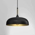 Lampa wisząca LINCOLN 1xE27 35cm czarno/złoty