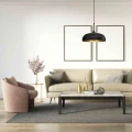 Lampa wisząca LINCOLN 1xE27 35cm czarno/złoty