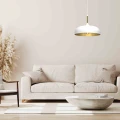 Lampa wisząca LINCOLN 1xE27 35cm biało/złoty