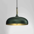 Lampa wisząca LINCOLN 1xE27 35cm zielono/złoty