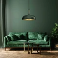 Lampa wisząca LINCOLN 1xE27 35cm zielono/złoty