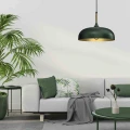 Lampa wisząca LINCOLN 1xE27 35cm zielono/złoty