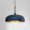 Lampa wisząca LINCOLN 1xE27 35cm Niebieski/złoty